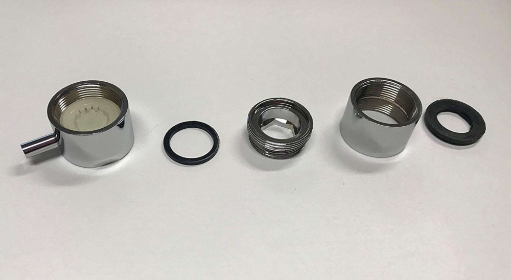 Ozone Faucet Aerator, dismantled to show parts