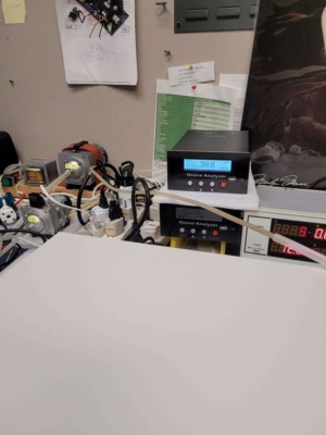 Ozone Analyzer and Pumps for Ozone Generator Calibration