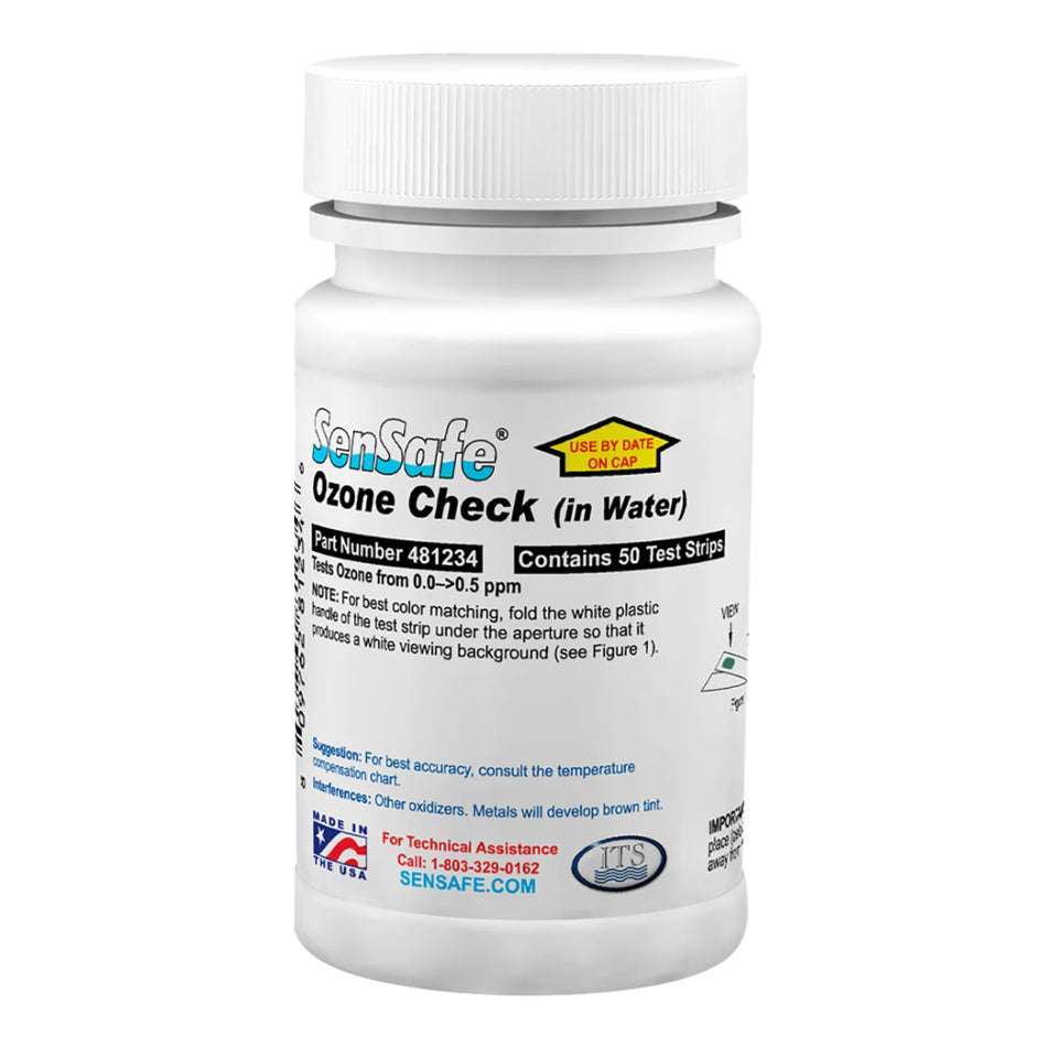Bottle of 50 Sensafe Ozone Check Strips